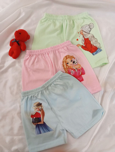 شورت دخترانه مدل پادار جنس نخ پنبه اعلا