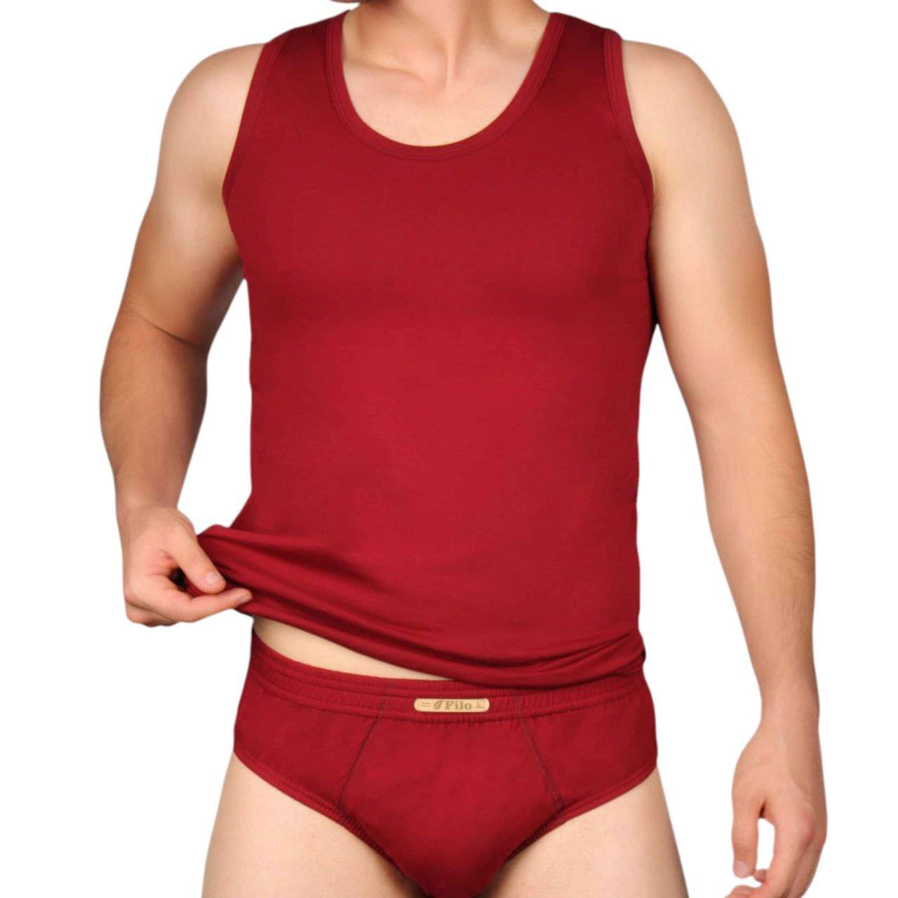 خرید ست رکابی شورت مردانه سوپر پنبه زرشکی