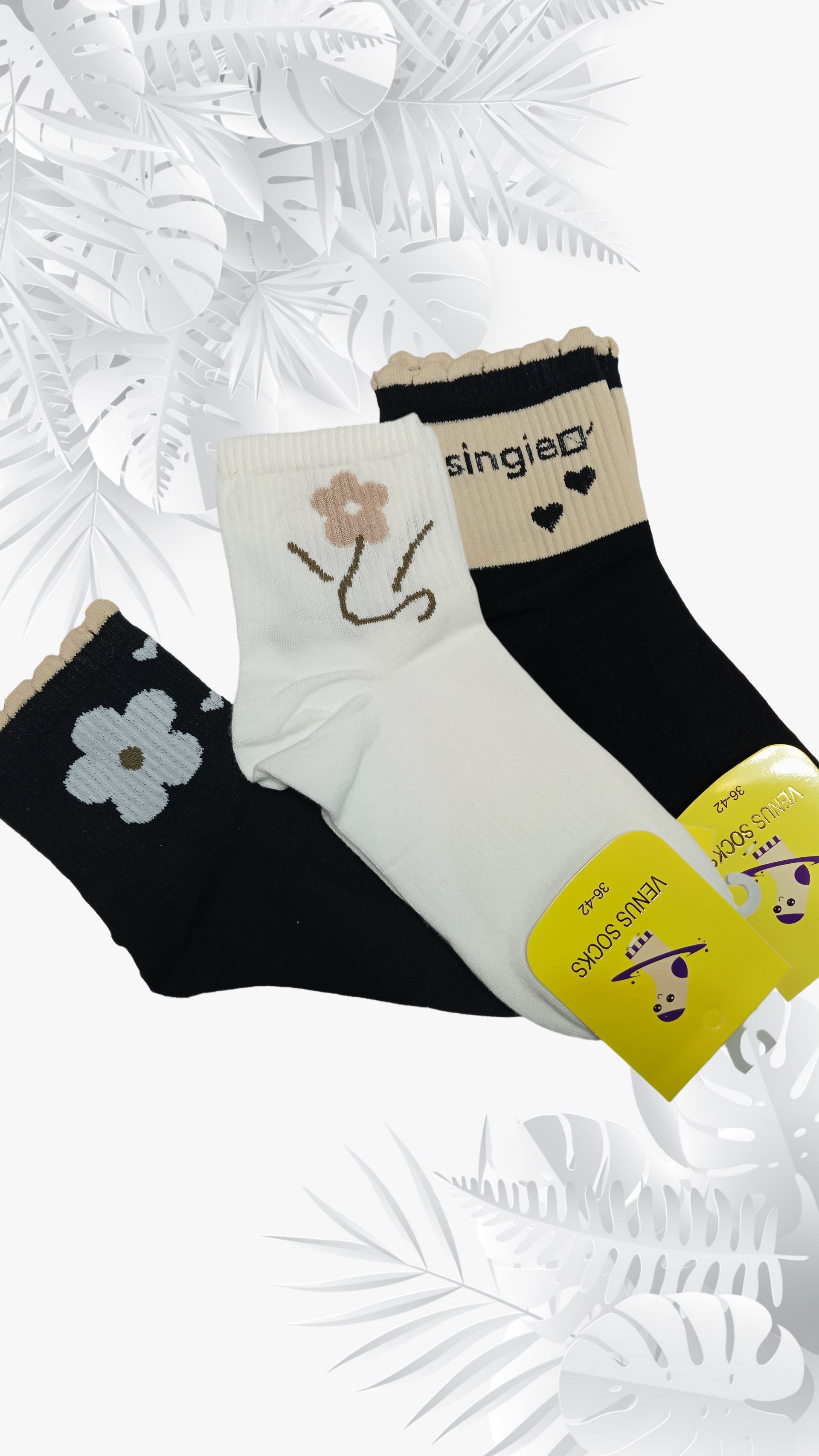 جوراب نخ پنبه زنانه و دخترانه