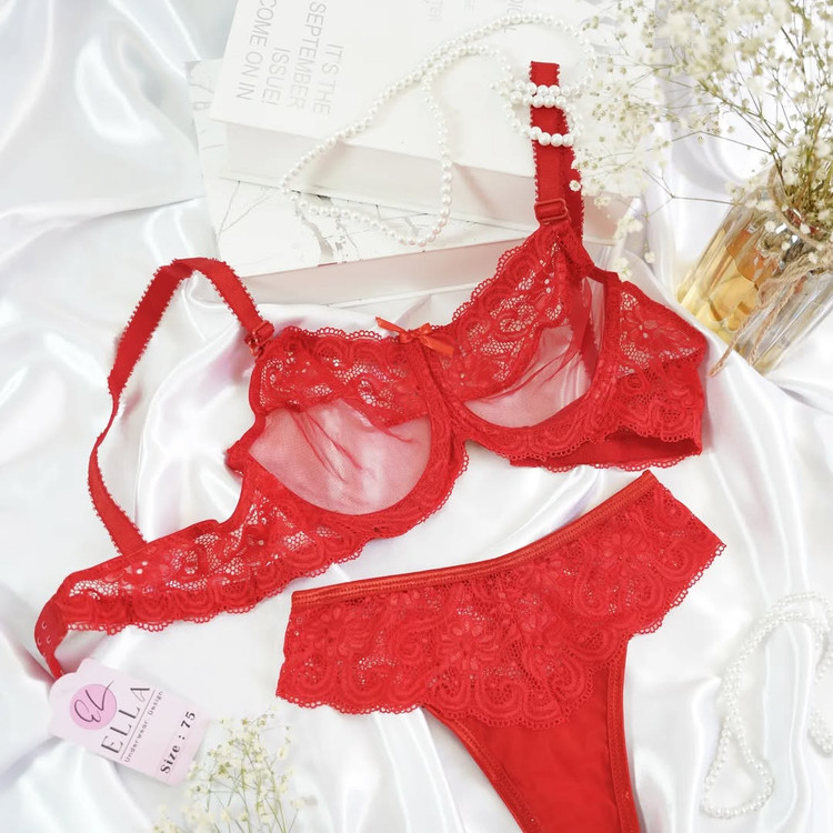 خرید ست زنانه قرمز مدل شیشهای