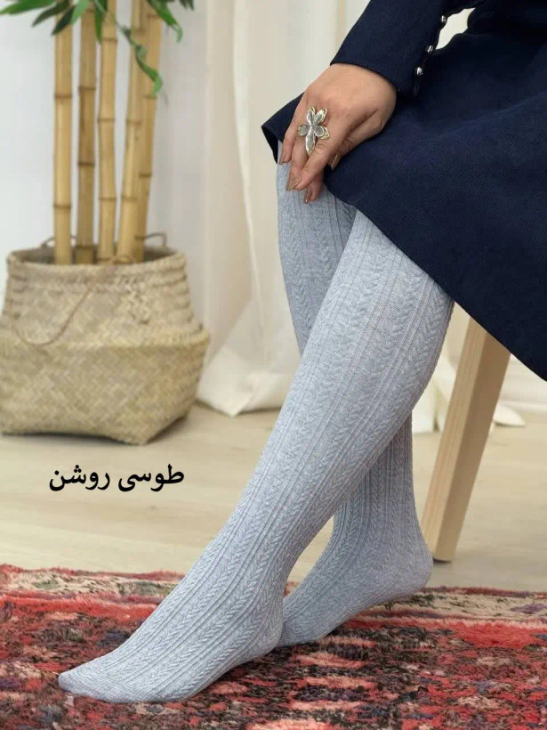 جوراب شلواری دخترانه کودک مدل گندمی